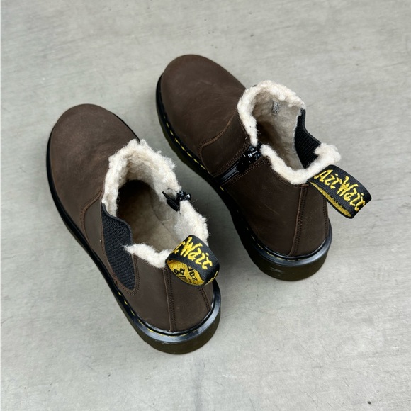 DR. MARTENS NWOB Leonore Chelsea Brown Leather Boots - Picture 6 of 10